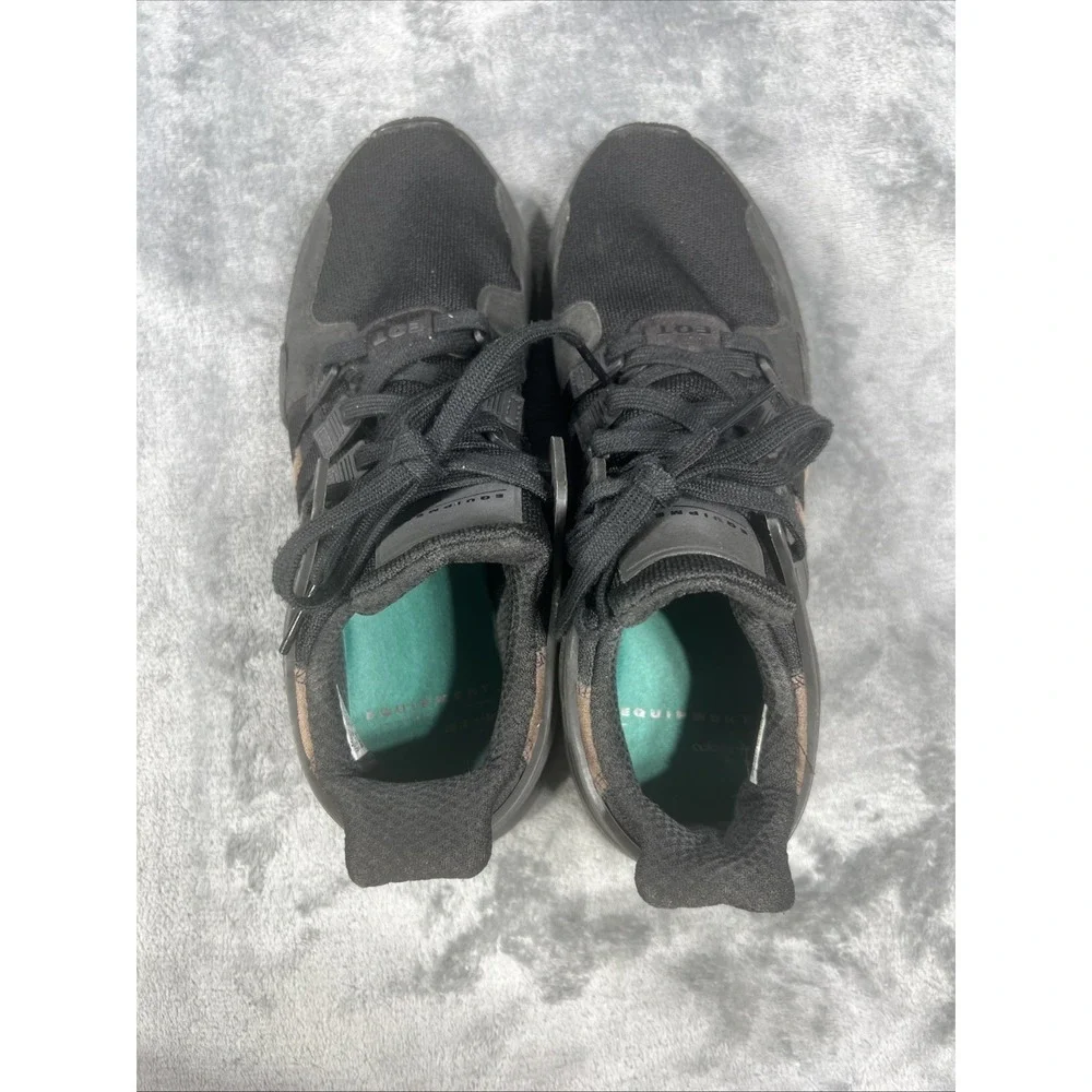 Adidas EQT Support Adv Mens 8.5 Black Athletic Running Shoes Sneakers Colorblock